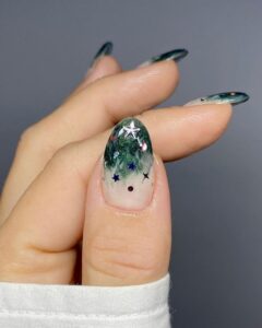 Lire la suite à propos de l’article 31+ Designs d’Ongles Verts pour Noël Qui Éblouissent Votre Look des Fêtes