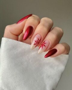 Lire la suite à propos de l’article 21+ Ongles de Noël rouges pour un look festif, chic et intemporel