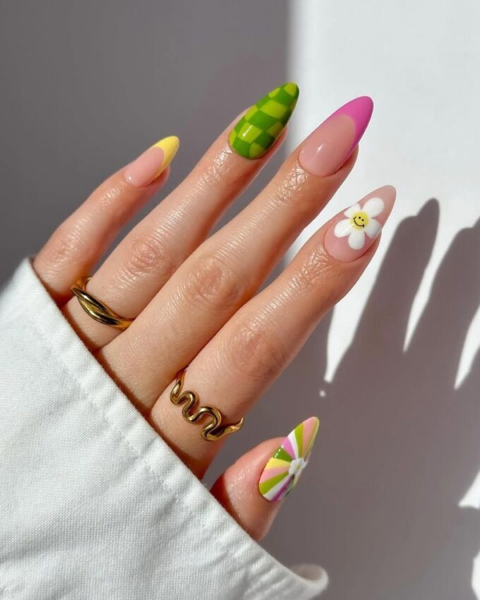 Idée d’ongles de printemps, design d’ongles printanier