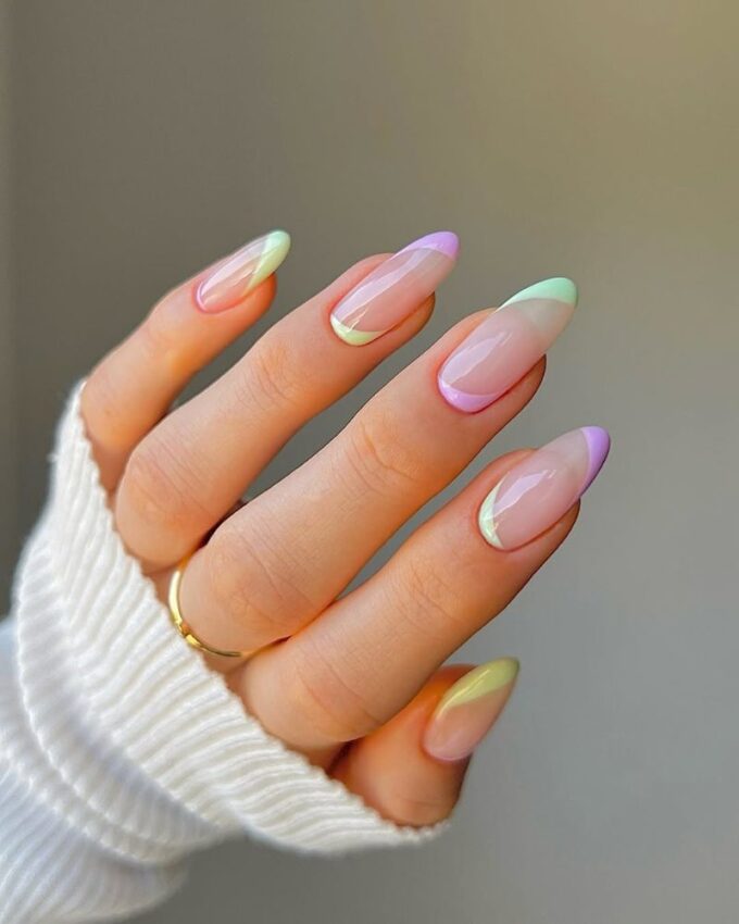 Ongles pastel, nail art printanier